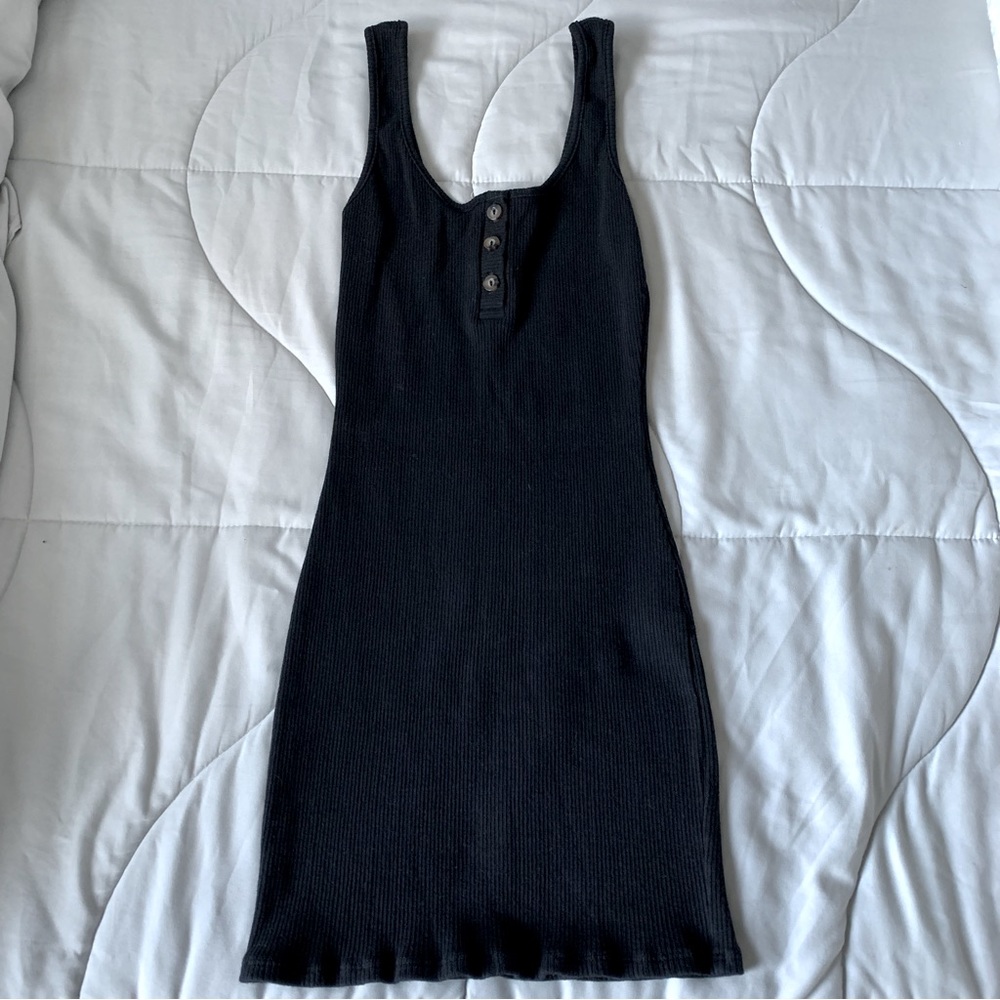 small black bodycon tank dress